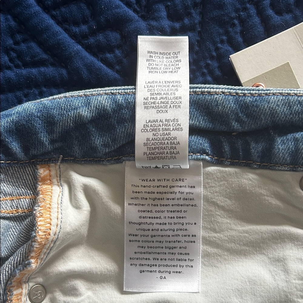 Good American Distressed Blue Jean Shorts - Picture 8 of 8
